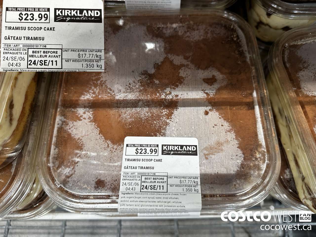 1817198 TIRAMISU SCOOP CAKE $23.99