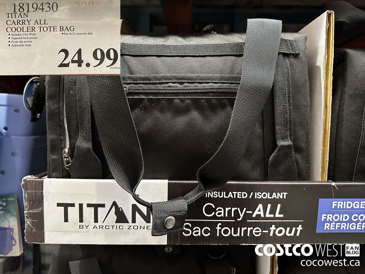 1819430 TITAN CARRY ALL COOLER TOTE BAG $24.99