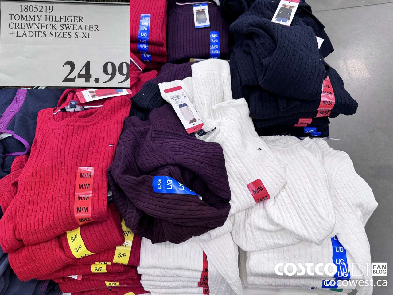 1805219 TOMMY HILFIGER CREWNECK SWEATER LADIES SIZES S-XL $24.99