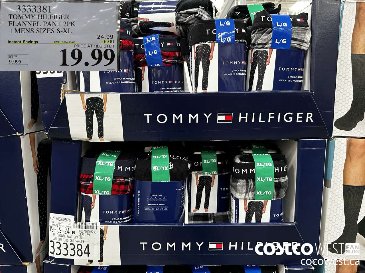 3333381 TOMMY HILFIGER FLANNEL PANT 2PK MENS SIZES S-XL ($5.00 INSTANT SAVINGS EXPIRES ON 2024-10-06) $19.99