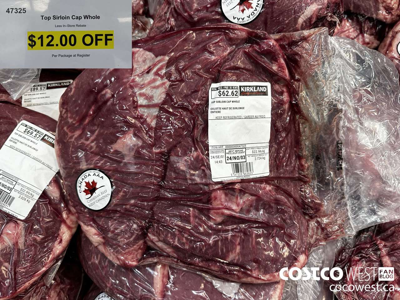 47325 TOP SIRLOIN CAP WHOLE ($12.00 INSTANT SAVINGS)