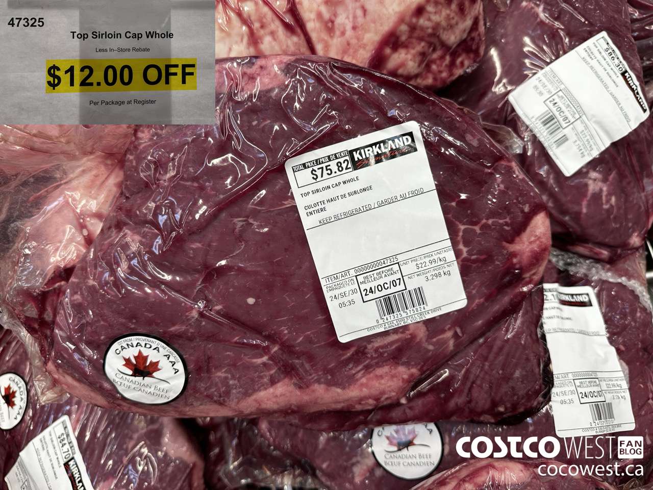 47325 TOP SIRLOIN CAP WHOLE ($12.00 INSTANT SAVINGS)