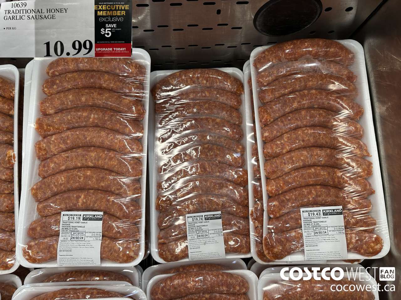 10639 TRADITIONAL HONEY GARLIC SAUSAGES ($5.00 INSTANT SAVINGS EXPIRES ON 2024-09-29) $5.99