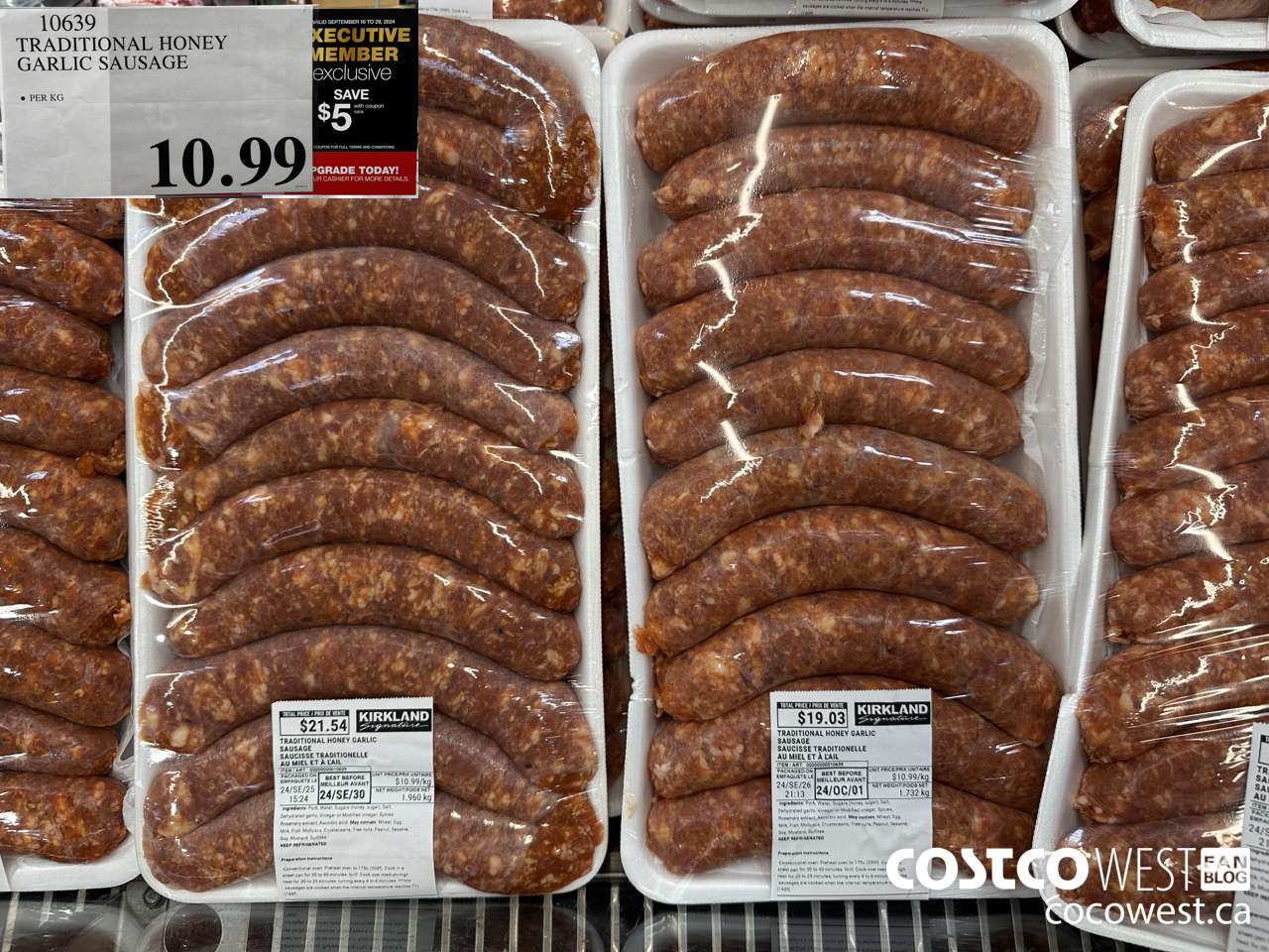10639 TRADITIONAL HONEY GARLIC SAUSAGES ($5.00 INSTANT SAVINGS EXPIRES ON 2024-09-29) $5.99