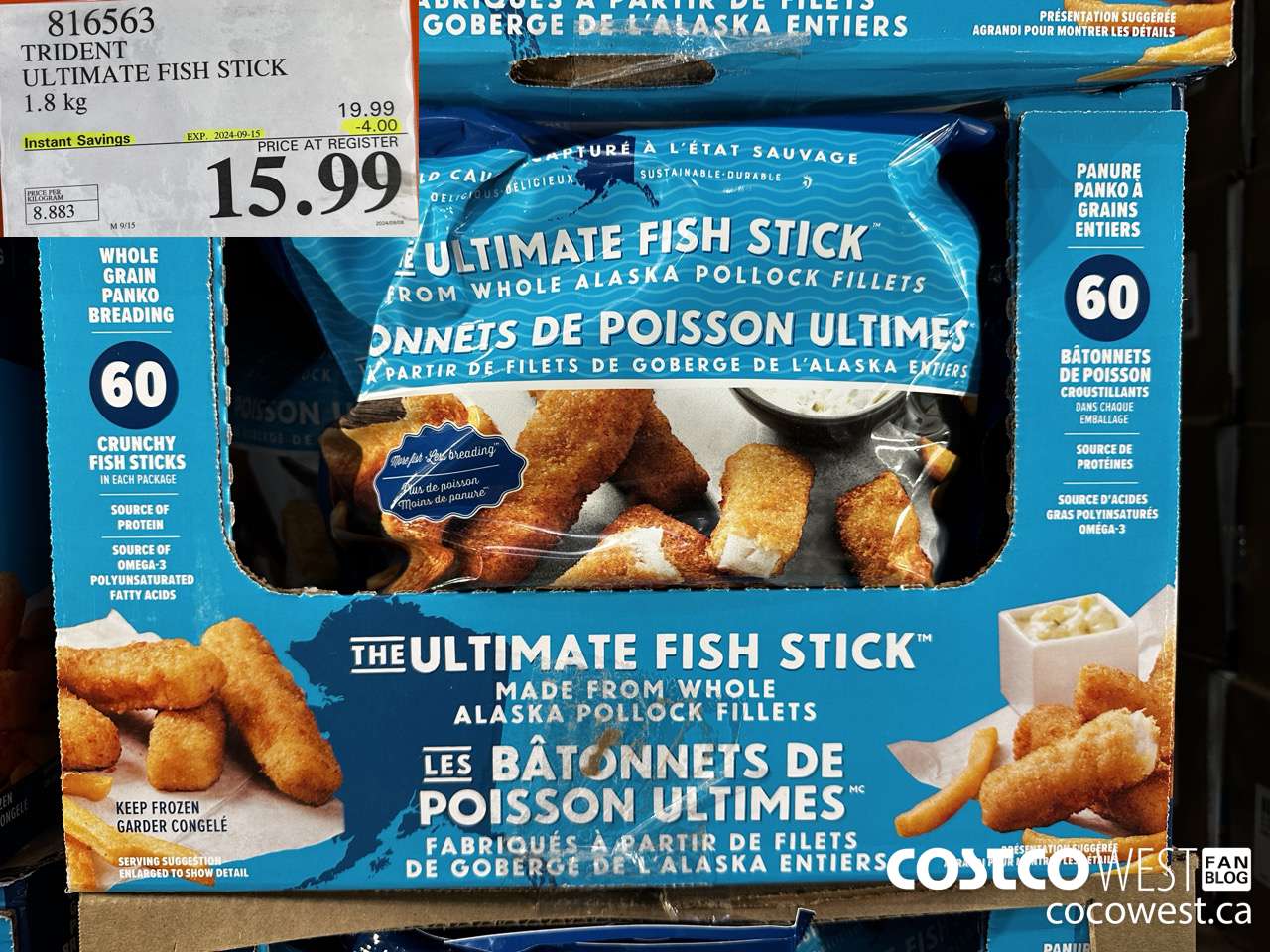 816563 TRIDENT ULTIMATE FISH STICK 1.8 kg ($4.00 INSTANT SAVINGS EXPIRES ON 2024-09-15) $15.99