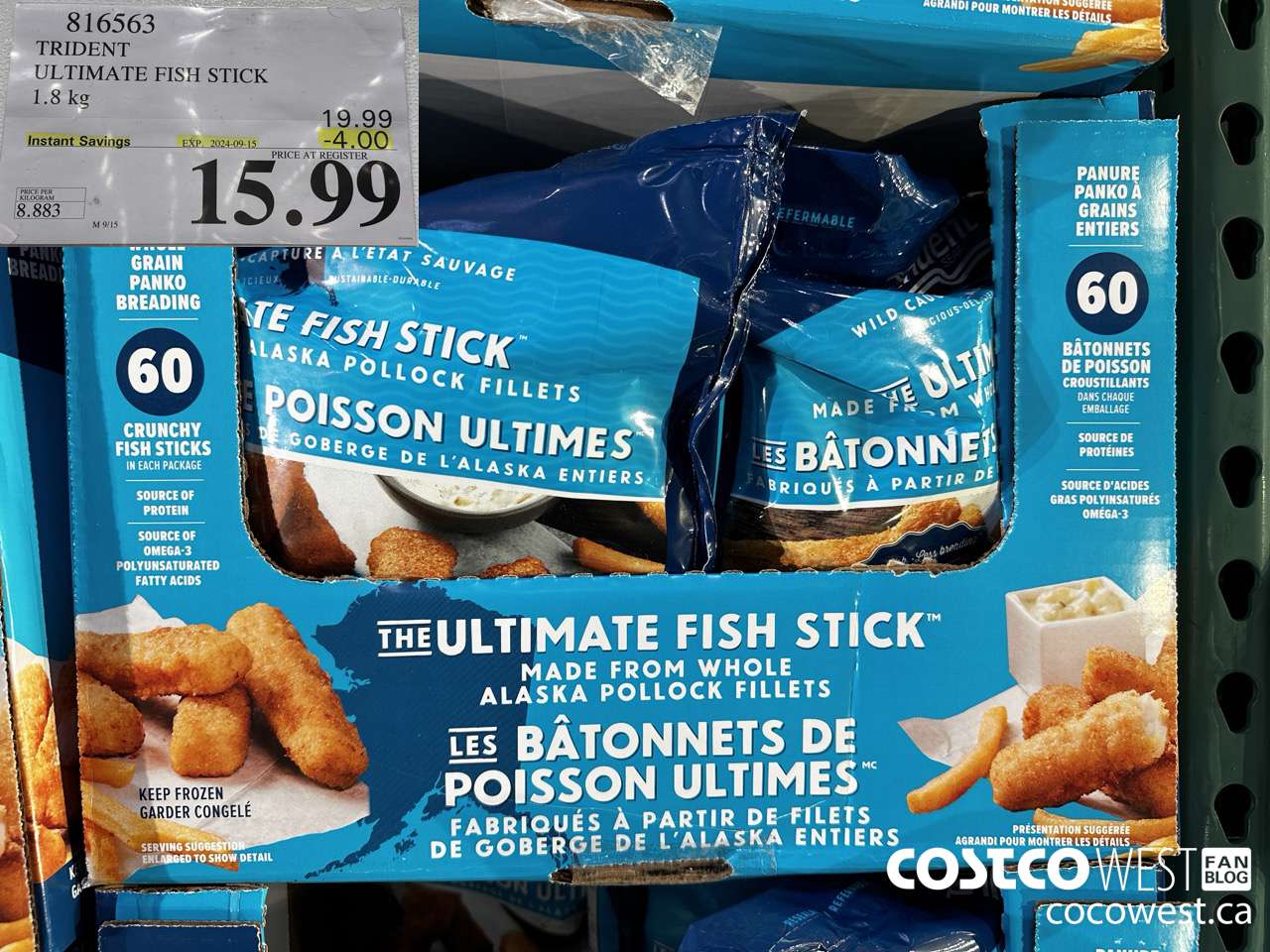 816563 TRIDENT ULTIMATE FISH STICK 1.8 kg ($4.00 INSTANT SAVINGS EXPIRES ON 2024-09-15) $15.99