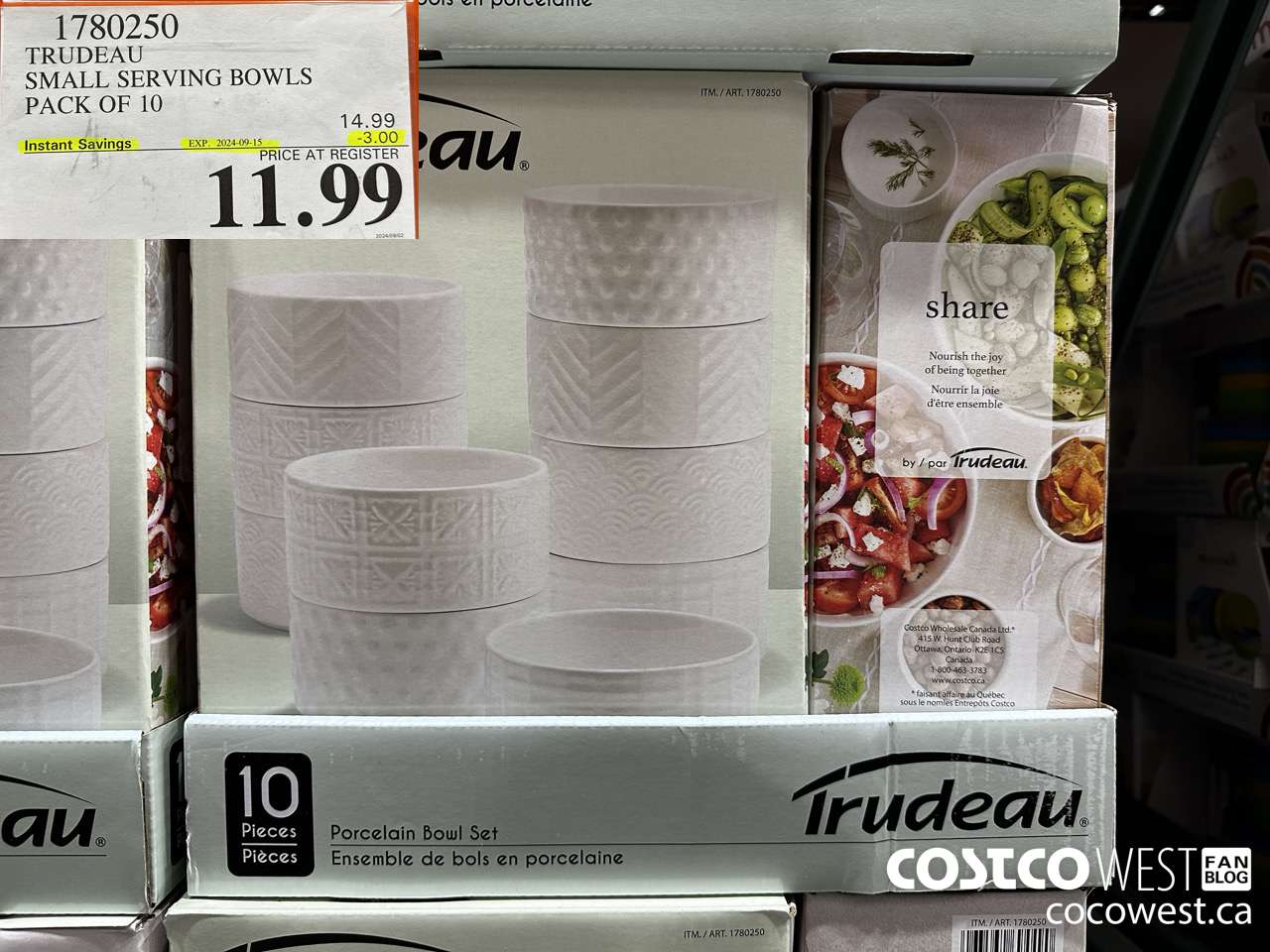 1780250 TRUDEAU SMALL SERVING BOWLS PACK OF 10 $3.000 (EXPIRES ON 2024-09-15) $11.99