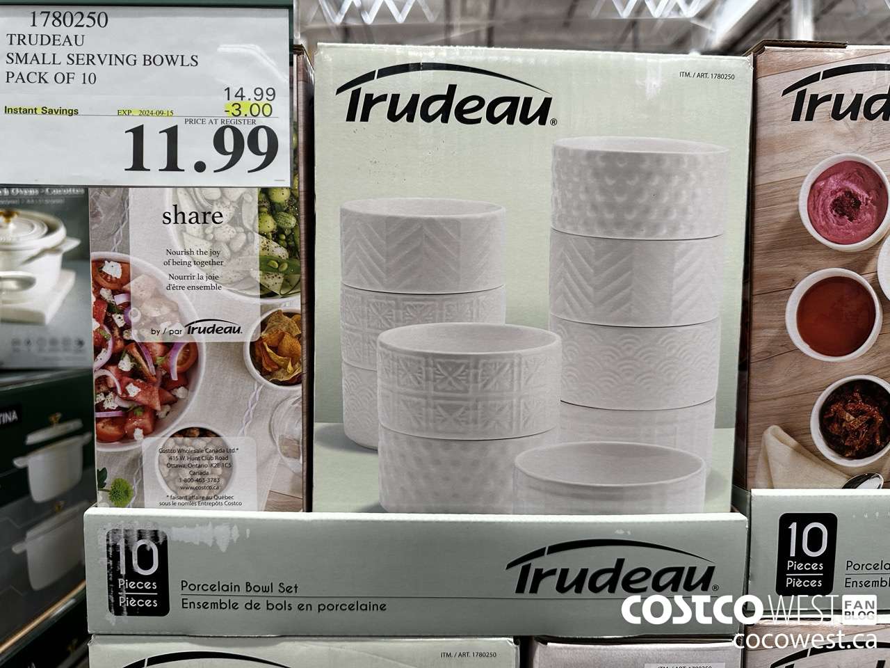 1780250 TRUDEAU SMALL SERVING BOWLS PACK OF 10 ($3.00 INSTANT SAVINGS EXPIRES ON 2024-09-15) $11.99
