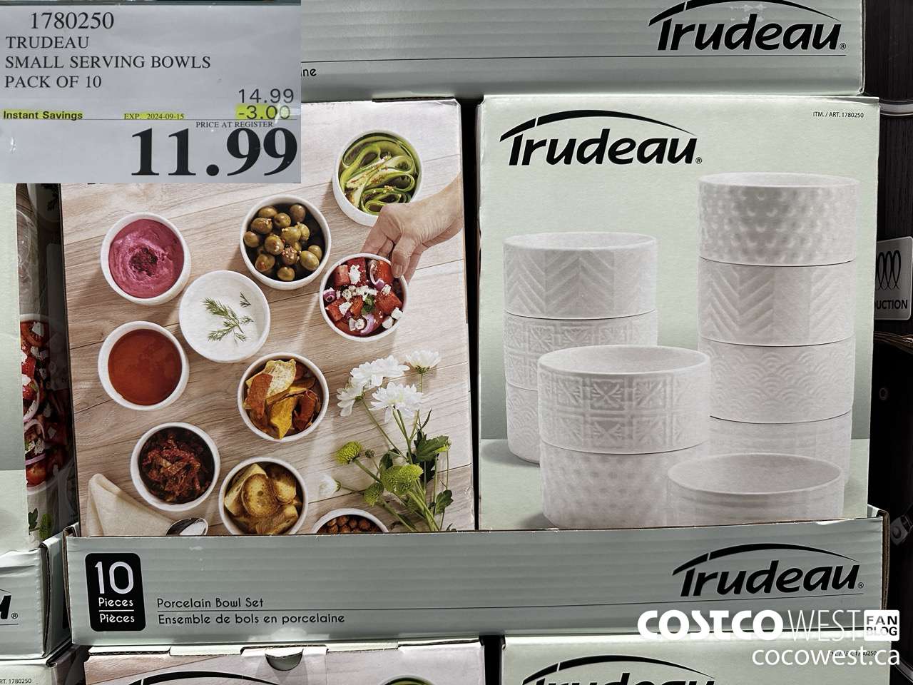 1780250 TRUDEAU SMALL SERVING BOWLS PACK OF 10 ($3.00 INSTANT SAVINGS EXPIRES ON 2024-09-15) $11.99