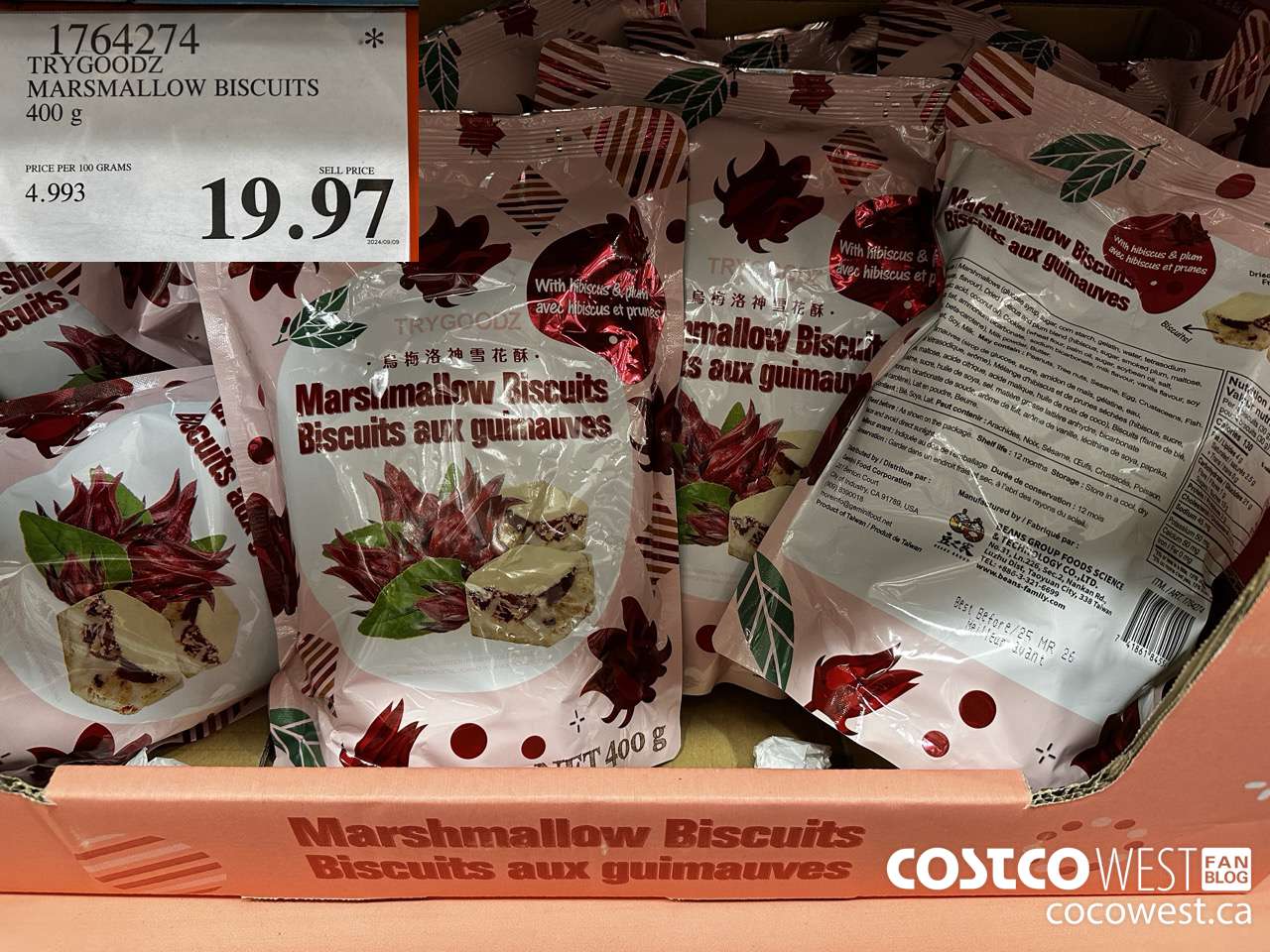 1764274 TRYGOODZ MARSHMALLOW BISCUITS 400G $19.97