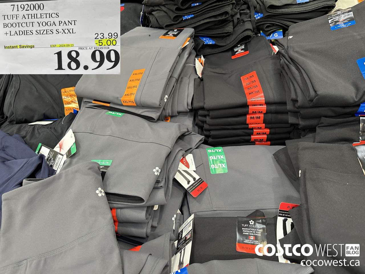 7192000 TUFF ATHLETICS BOOTCUT YOGA PANT LADIES SIZES S-XXL ($5.00 INSTANT SAVINGS EXPIRES ON 2024-09-15) $18.99