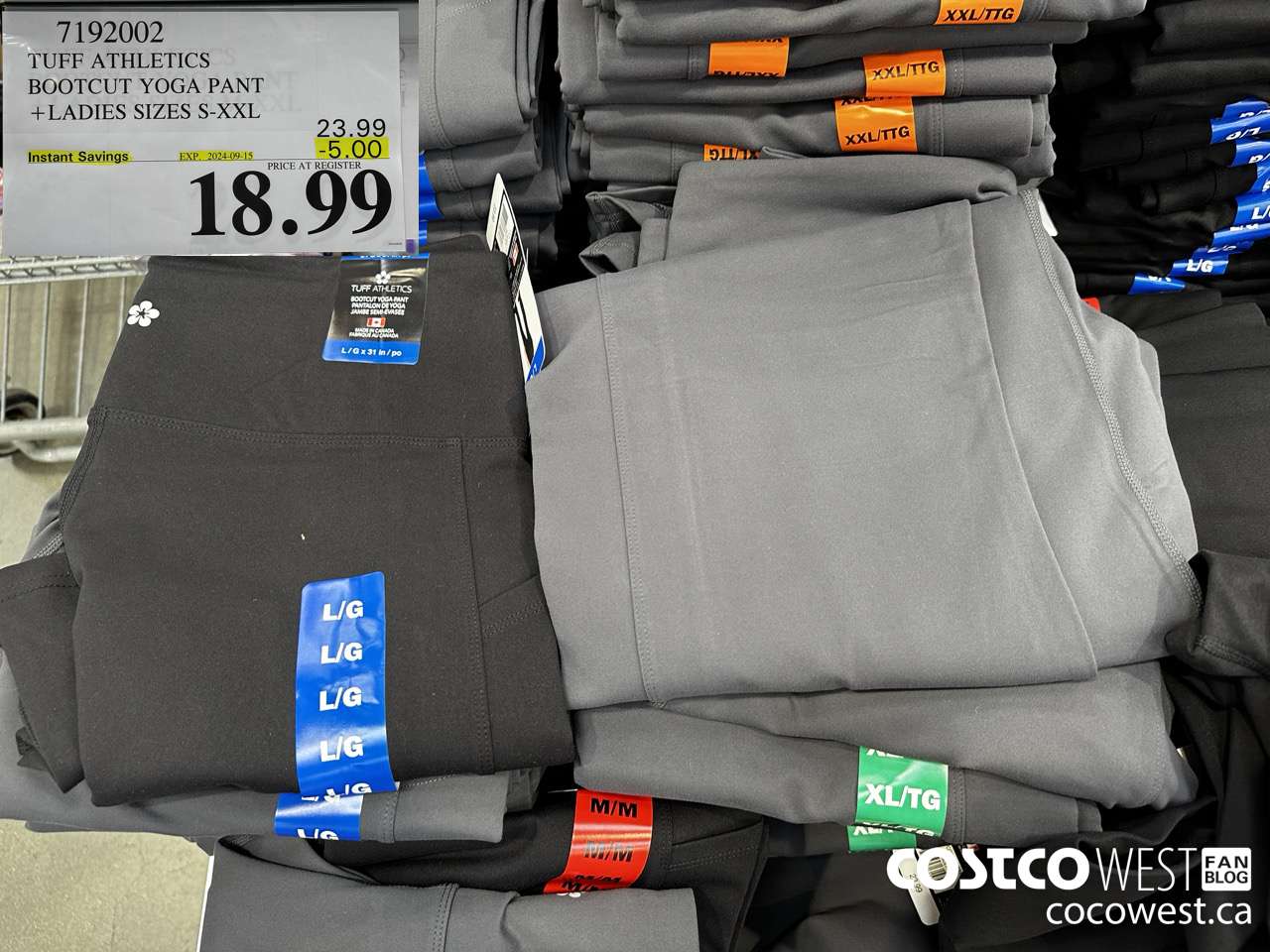 7192002 TUFF ATHLETICS BOOTCUT YOGA PANT LADIES SIZES S-XXL ($5.00 INSTANT SAVINGS EXPIRES ON 2024-09-15) $18.99