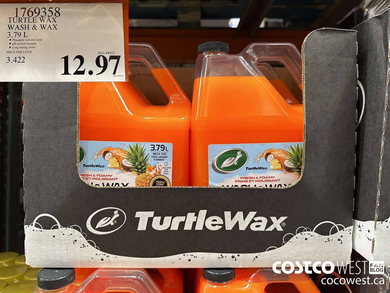 1769358 TURTLE WAX WASH & WAX 3.79 L $12.97