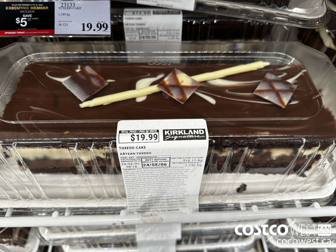 23133 TUXEDO CAKE $18.995.00 (EXPIRES ON 2024-09-15) $14.99