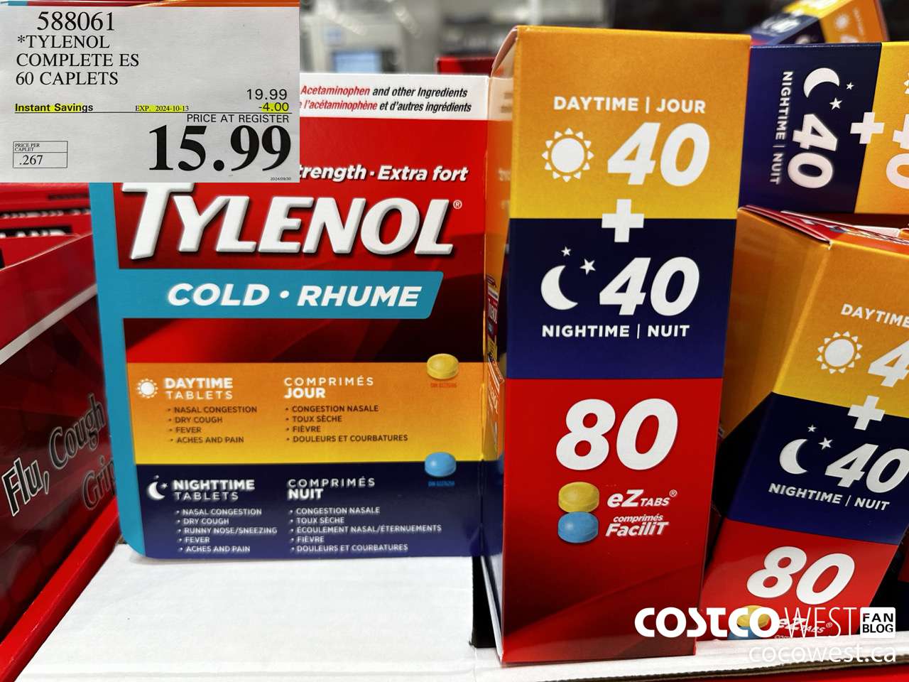 588061 TYLENOL COMPLETE COMPLETE ES 60 CAPS ($4.00 INSTANT SAVINGS EXPIRES ON 2024-10-13) $15.99