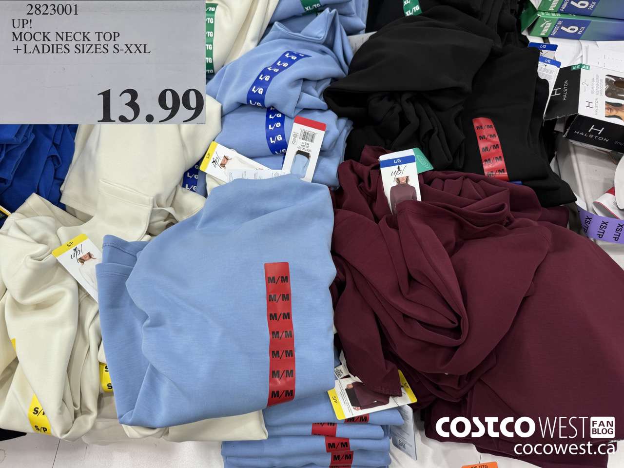 2823001 UP! MOCK NECK TOP LADIES SIZES S-XXL $13.99