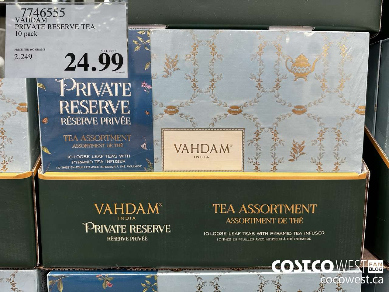 7746555 VAHDAM PRIVATE RESERVE TEA 10 PACK $24.99