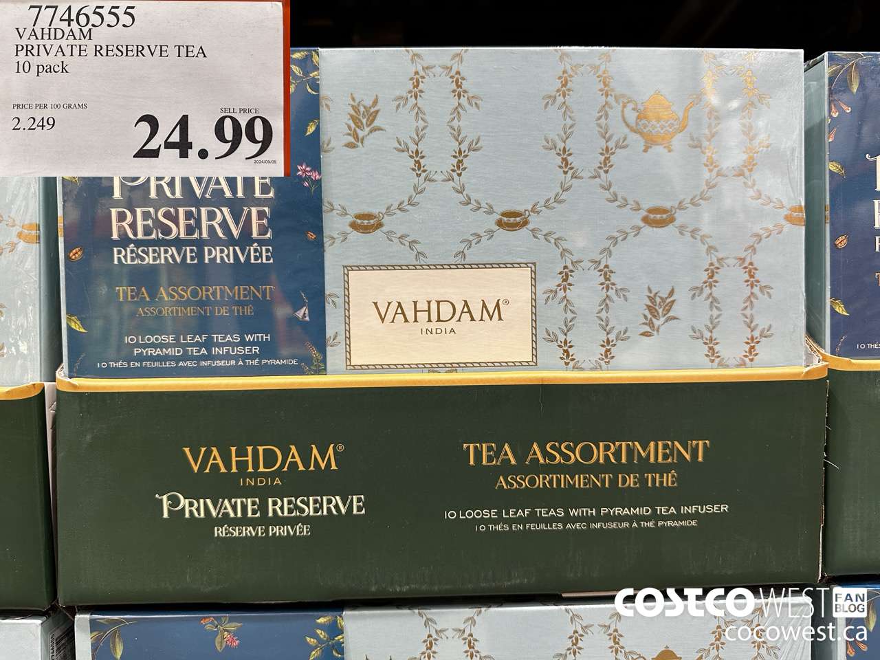 7746555 VAHDAM PRIVATE RESERVE TEA 10 PACK $24.99