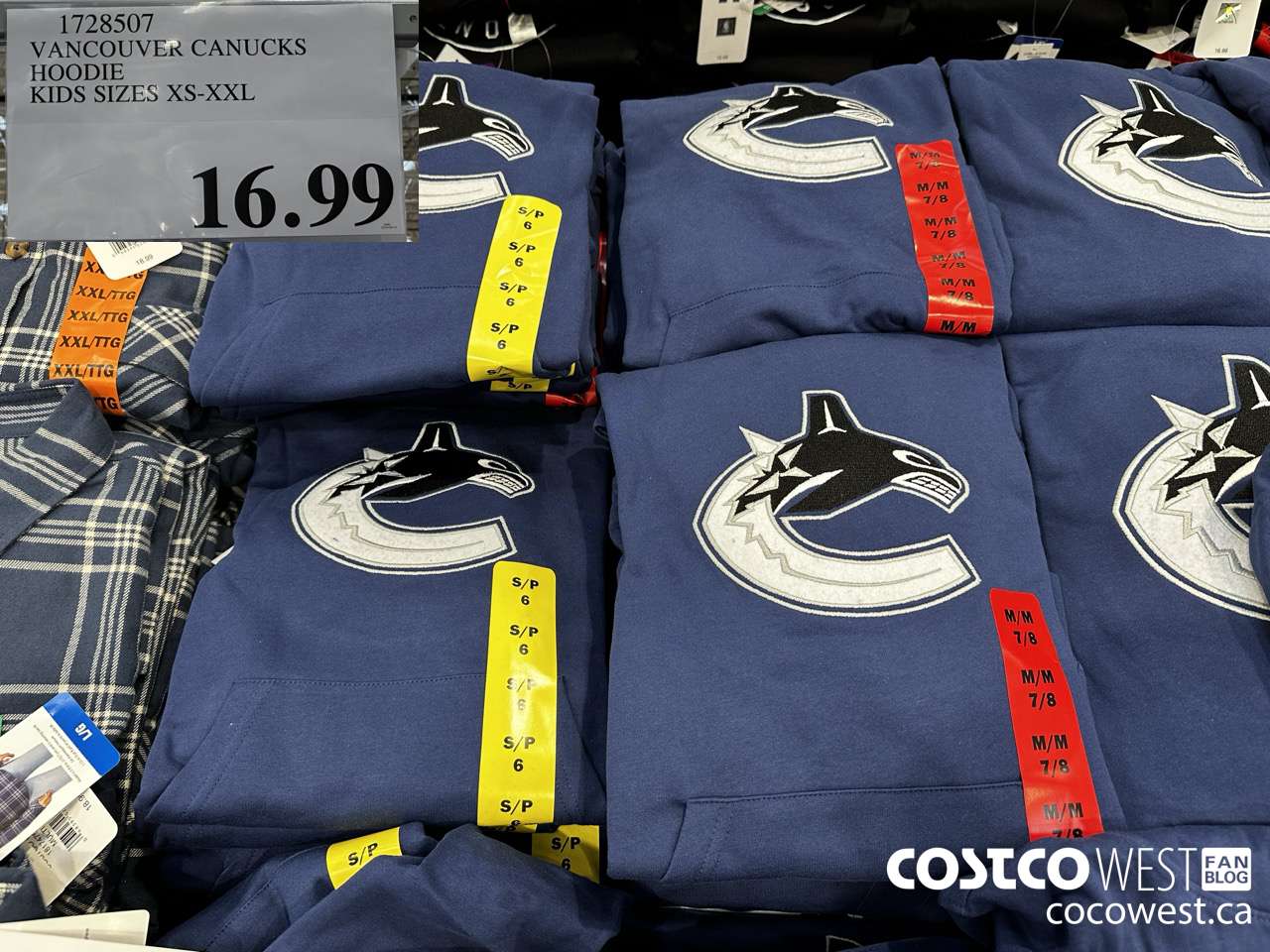 1728507 VANCOUVER CANUCKS HOODIE KIDS SIZES XS-XXL $16.99
