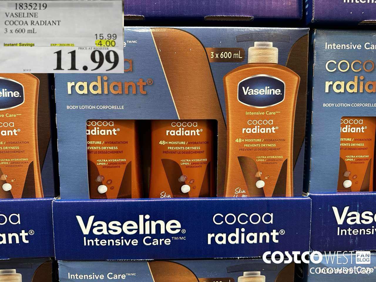 1835219 VASELINE COCOA RADIANT 3 X 600ML ($4.00 INSTANT SAVINGS EXPIRES ON 2024-09-15) $11.99