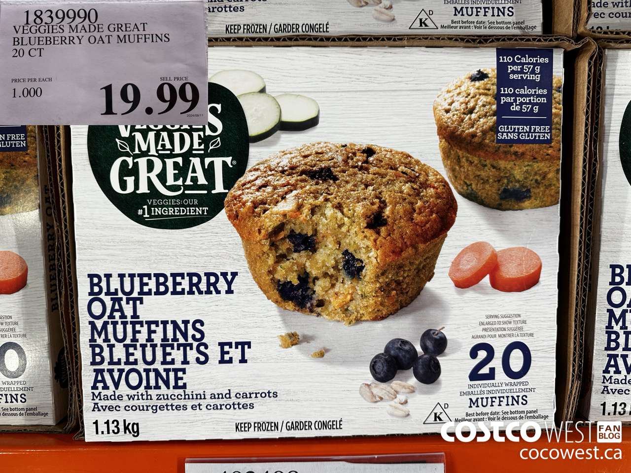 1839990 VEGGIES MADE GREAT BLUEBERRY OAT MUFFINS 20CT $19.99