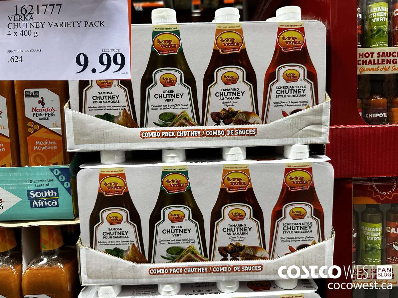 1621777 VERKA CHUTNEY VARIETY PACK 4 x 400 g  $9.99