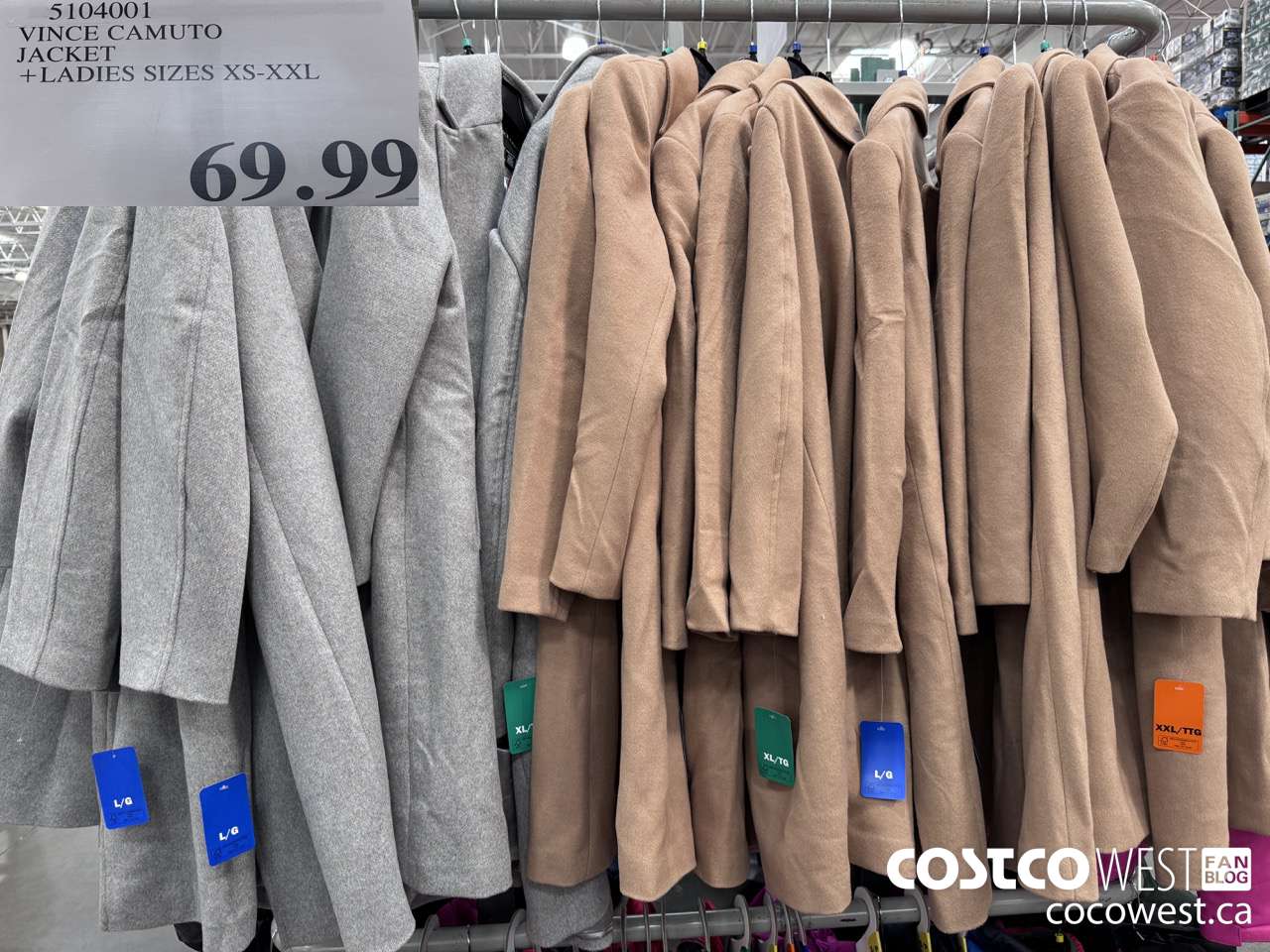 5104001 VINCE CAMUTO JACKET LADIES SIZES XS-XXL $69.99