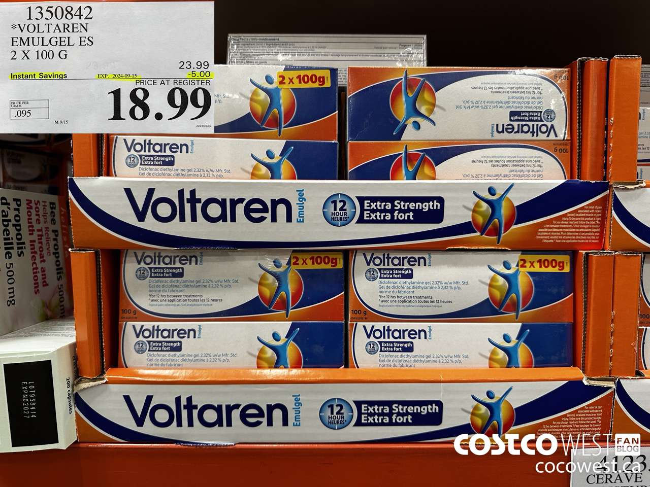 1350842 VOLTAREN EMUGEL ES 2 X 100 G ($5.00 INSTANT SAVINGS EXPIRES ON 2024-09-15) $18.99