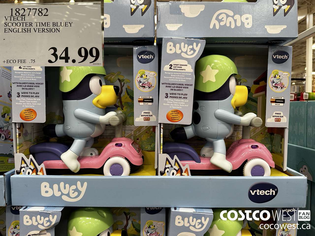 1827782 VTECH SCOOTER TIME BLUEY ENGLISH VERSION $34.99