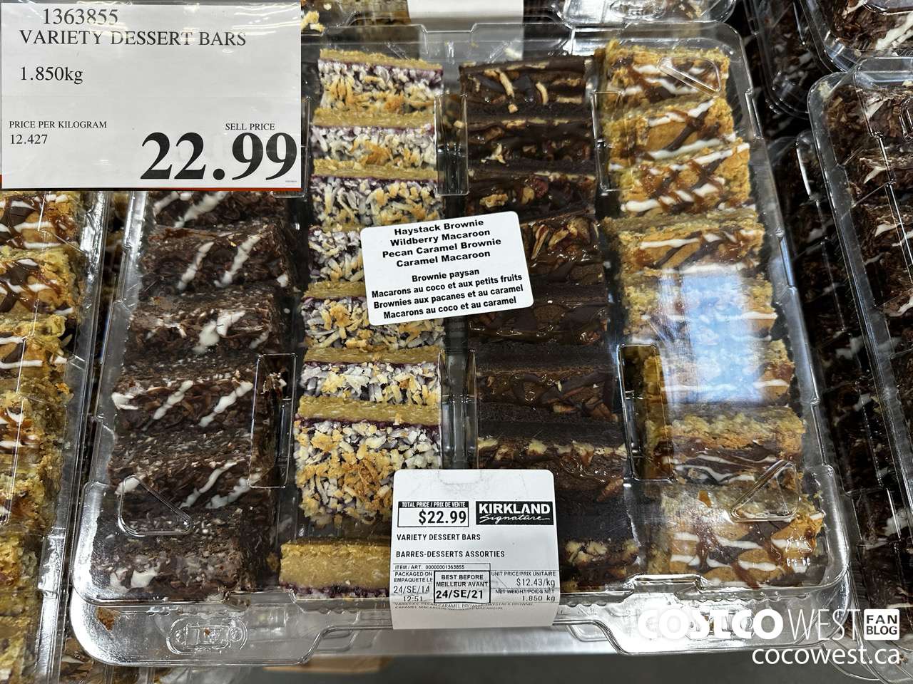 1363855 Variety Dessert Bars 1.850KG $22.99
