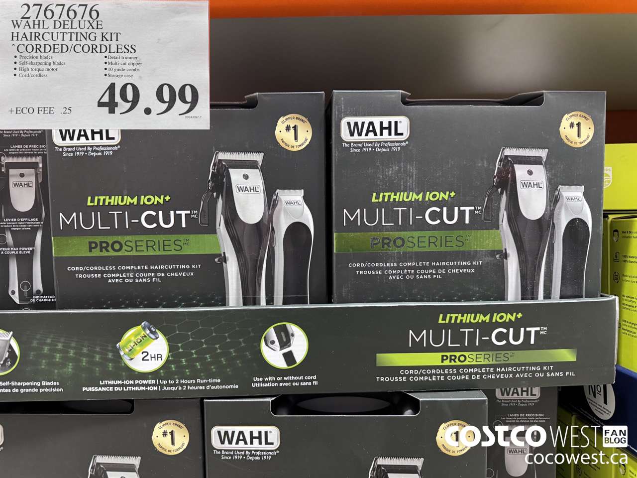 2767676 WAHL DELUXE HAIRCUTTING KIT CORDED/CORDLESS $49.99