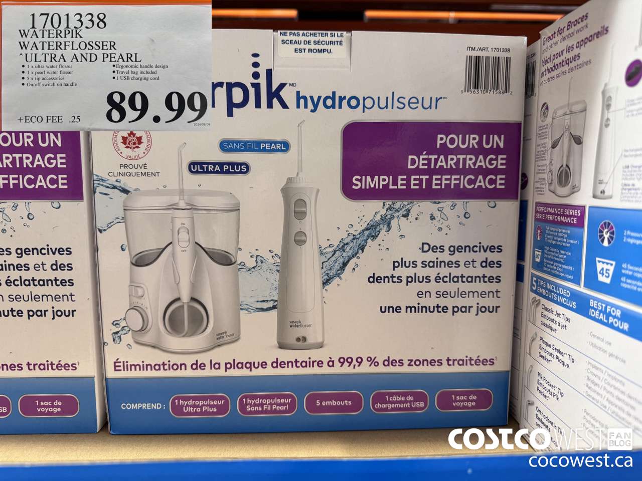 1701338 WATERPIK WATERFLOSSER ULTRA AND PEARL $89.99