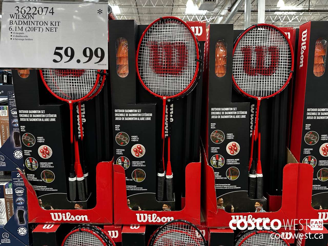 3622074 WILSON BADMINTON KIT 6.1M (20FT) NET $59.99