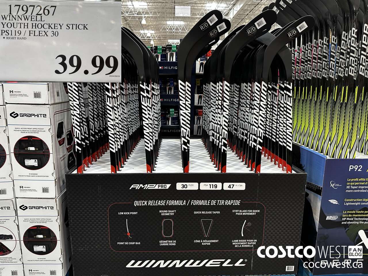 1797267 WINNWELL YOUTH HOCKEY STICK PS119/FLEX 30 $39.99