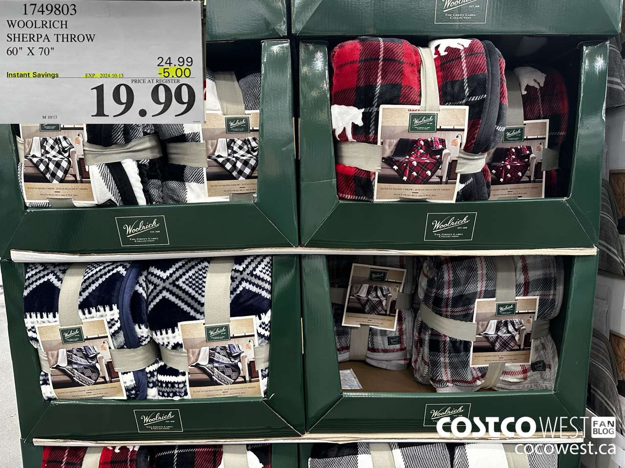 1749803 WOOLRICH SHERPA THROW 60