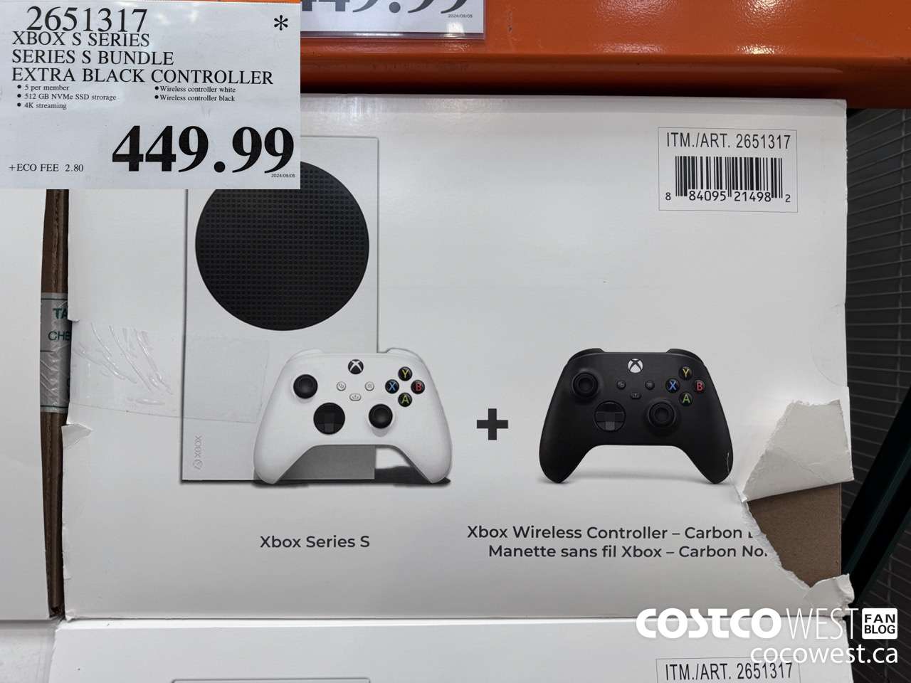 2651317 XBOX S SERIES SERIES S BUNDLE EXTRA BLACK CONTROLLER $449.99