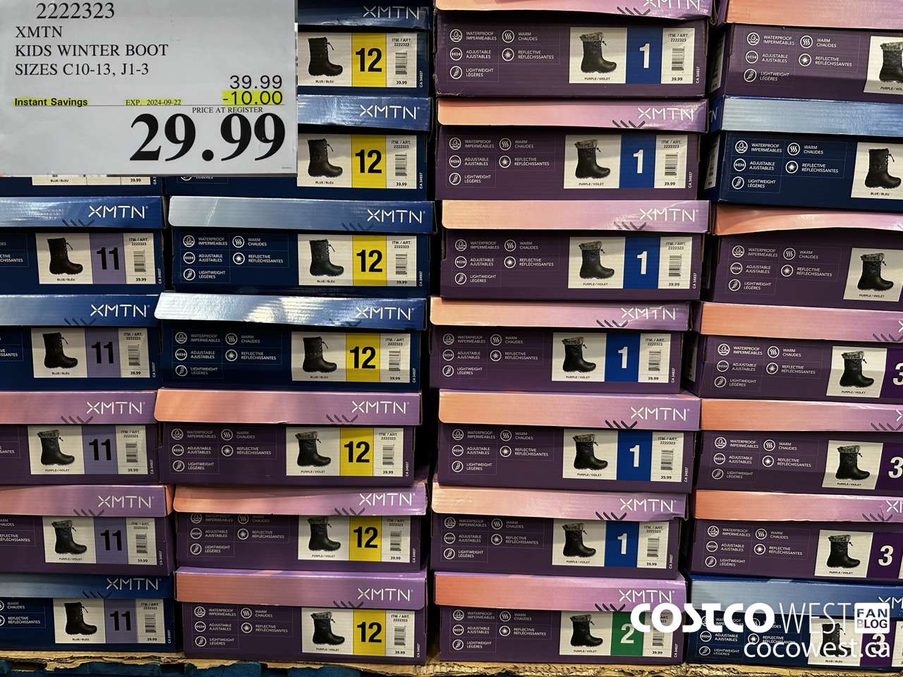 2222323 XMTN KIDS WINTER BOOT SIZES C10-13, J1-3 ($10.00 INSTANT SAVINGS EXPIRES ON 2024-09-22) $29.99