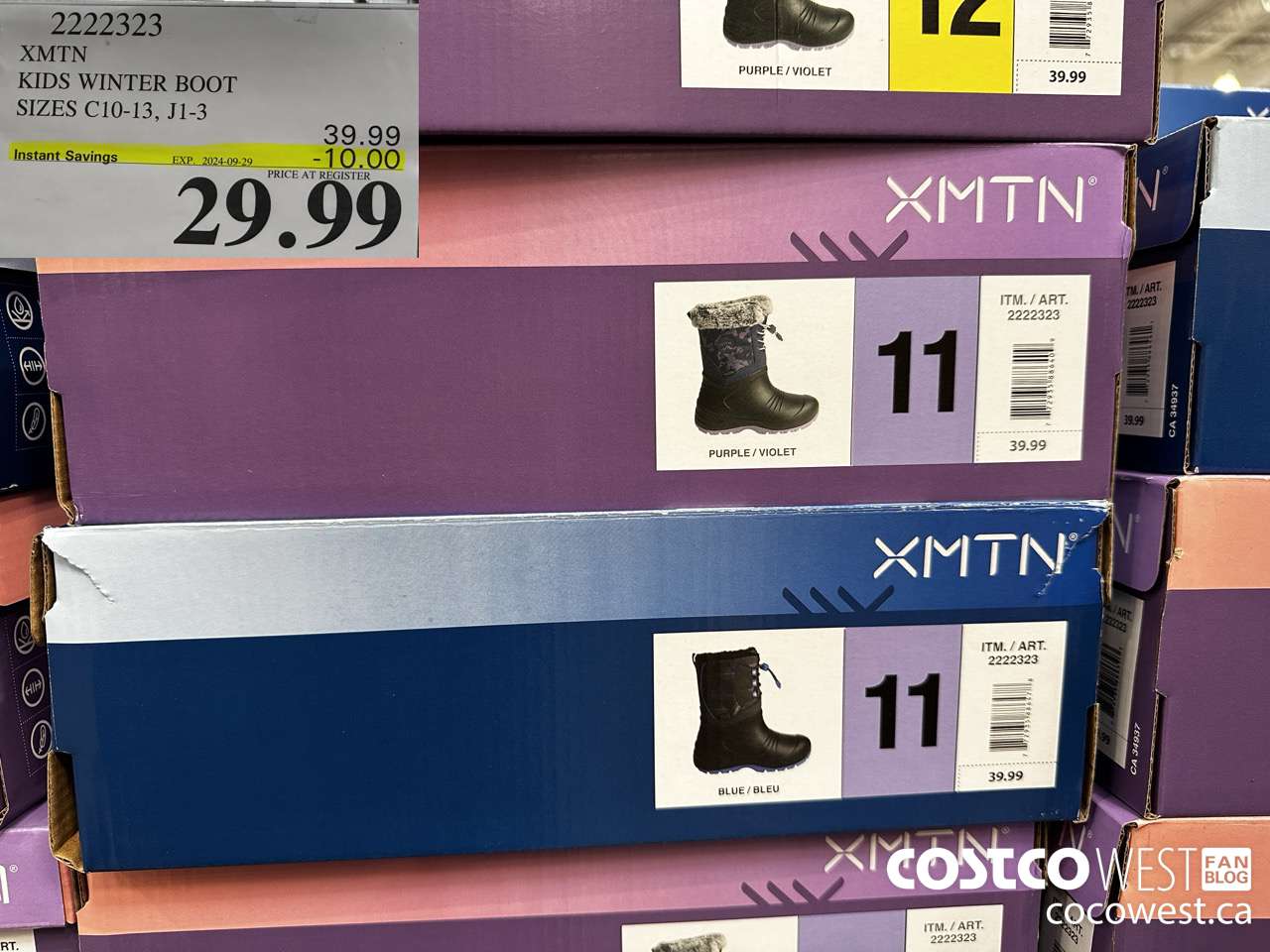 2222323 XMTN KIDS WINTER BOOT SIZES C10-13, J1-3 ($10.00 INSTANT SAVINGS EXPIRES ON 2024-09-29) $29.99