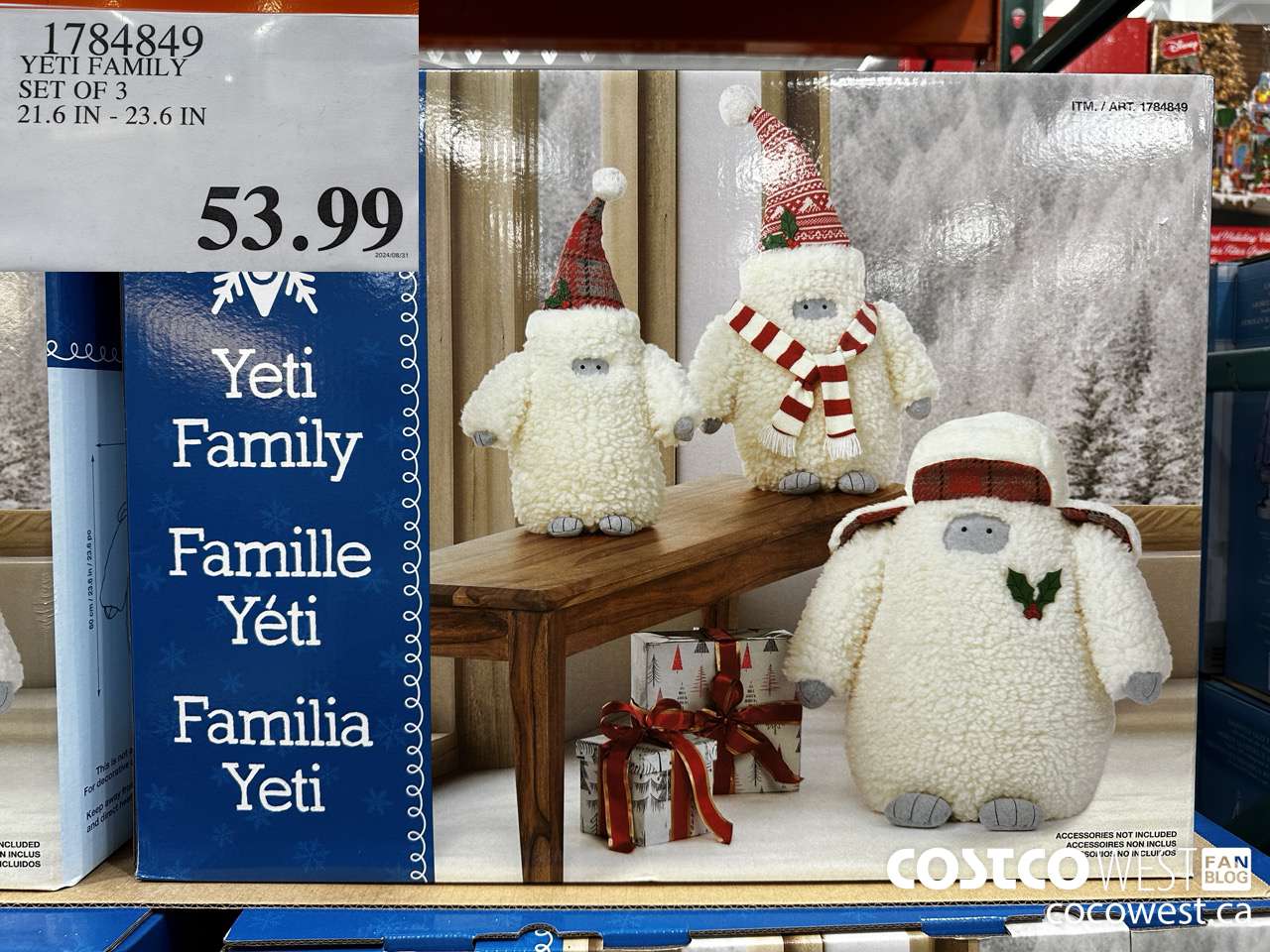 1784849 YETI FAMILY SET OF 3 21.6IN-23.6IN $53.99