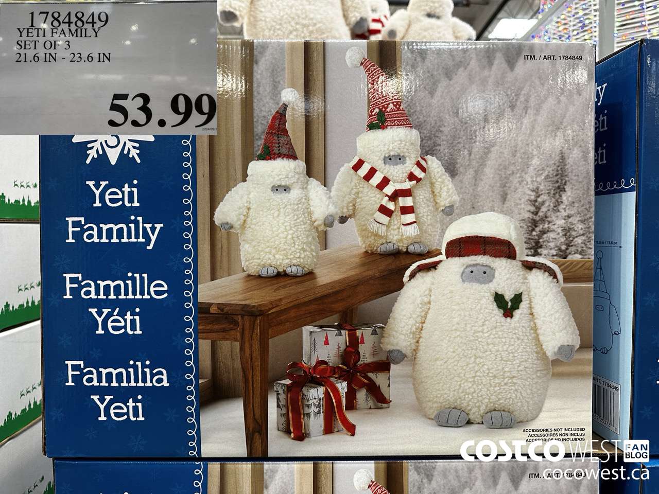 1784849 YETI FAMILY SET OF 3 21.6IN-23.6IN $53.99