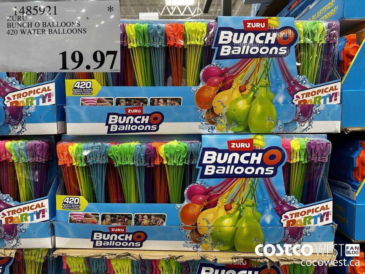 1485921 ZURU BUNCH O BALLOONS 420 WATER BALLOONS $19.97