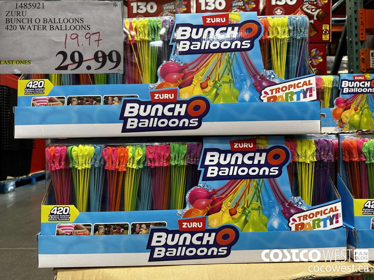 1485921 ZURU BUNCH O BALLOONS 420 WATER BALLOONS $19.97