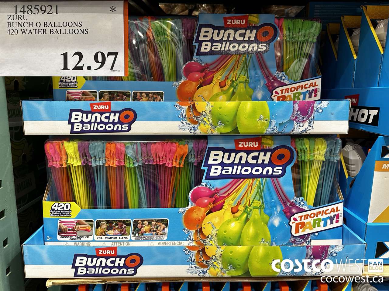 1485921 ZURU BUNCH O BALLOONS 420 WATER BALLOONS $12.97