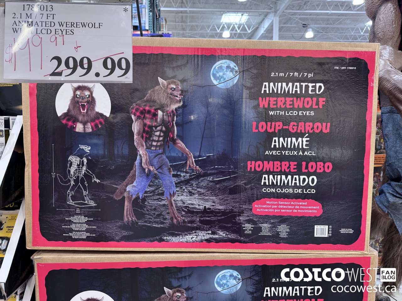 1785013 2.1M/7FT ANIMATED WEREWOLF WITH LCD EYES $199.97