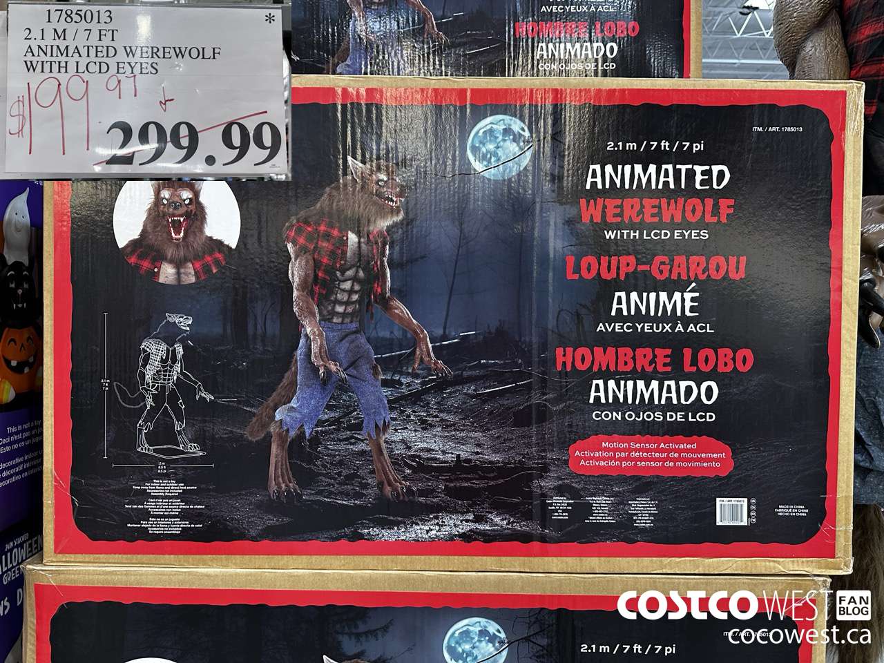1785013 2.1M/7FT ANIMATED WEREWOLF WITH LCD EYES $199.97