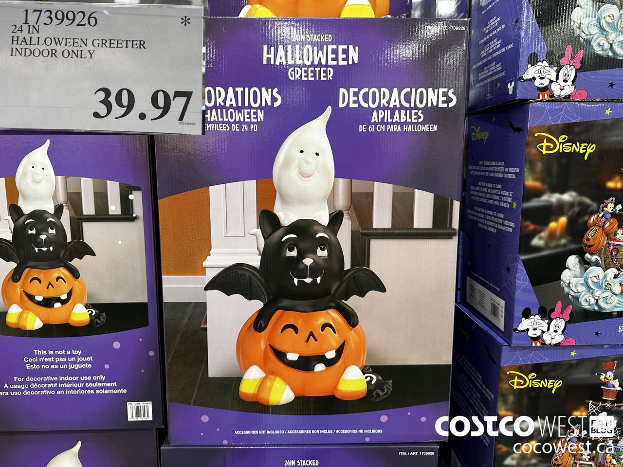 1739926 24 IN HALLOWEEN GREETER INDOOR ONLY $39.97