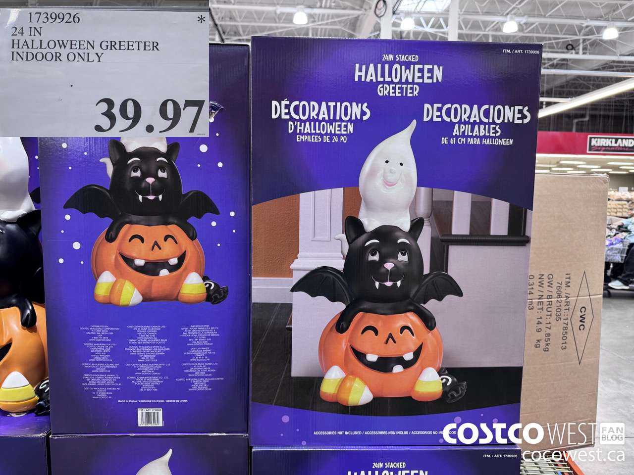 1739926 24 IN HALLOWEEN GREETER INDOOR ONLY $39.97