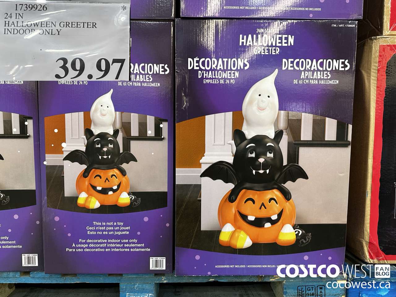 1739926 24 IN HALLOWEEN GREETER INDOOR ONLY $39.97