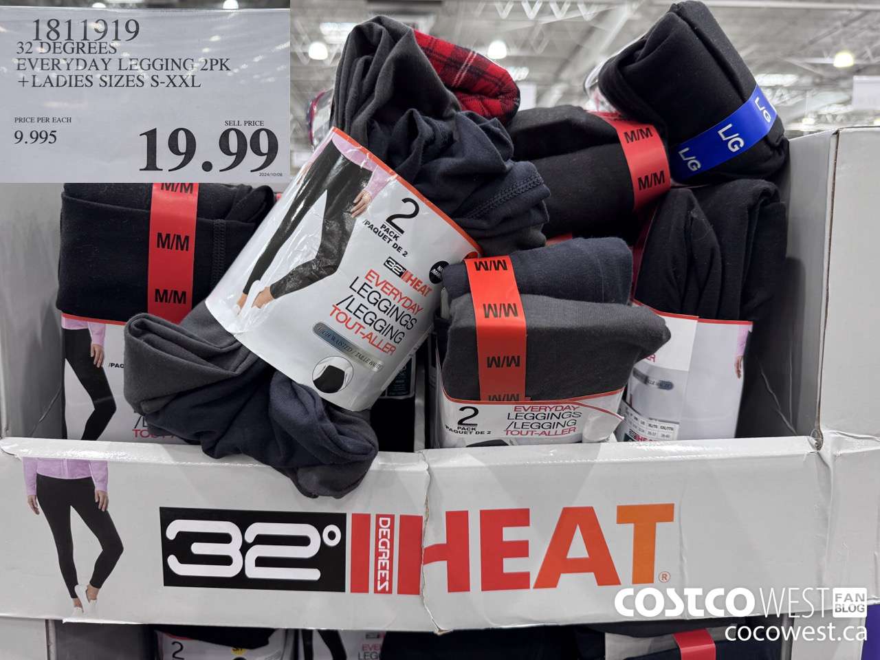 1811919 32 DEGREES EVERYDAY LEGGING 2PK LADIES SIZES S-XXL $19.99