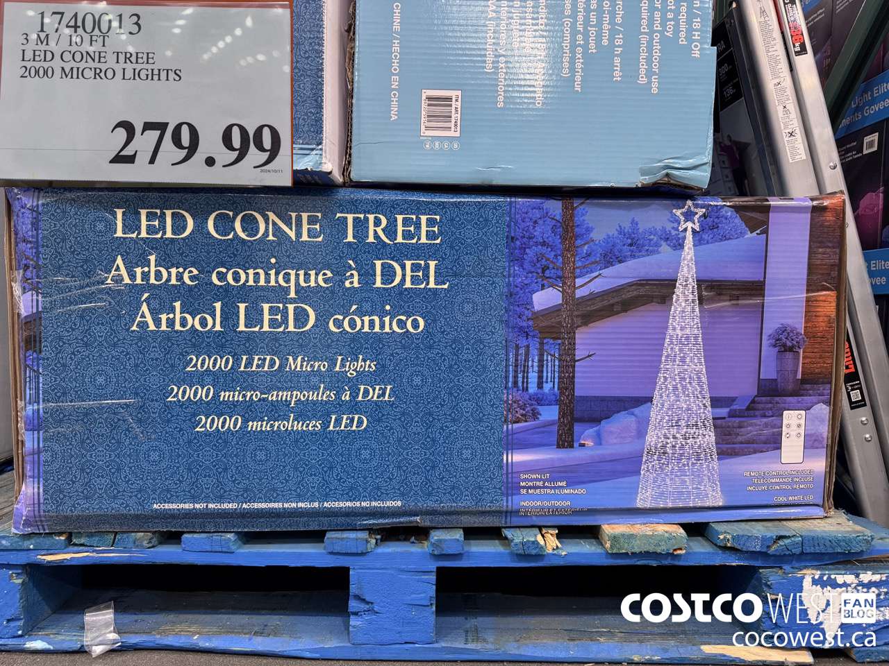 1740013 3M/10FT LED CONE TREE 2000 MICRO LIGHTS $279.99